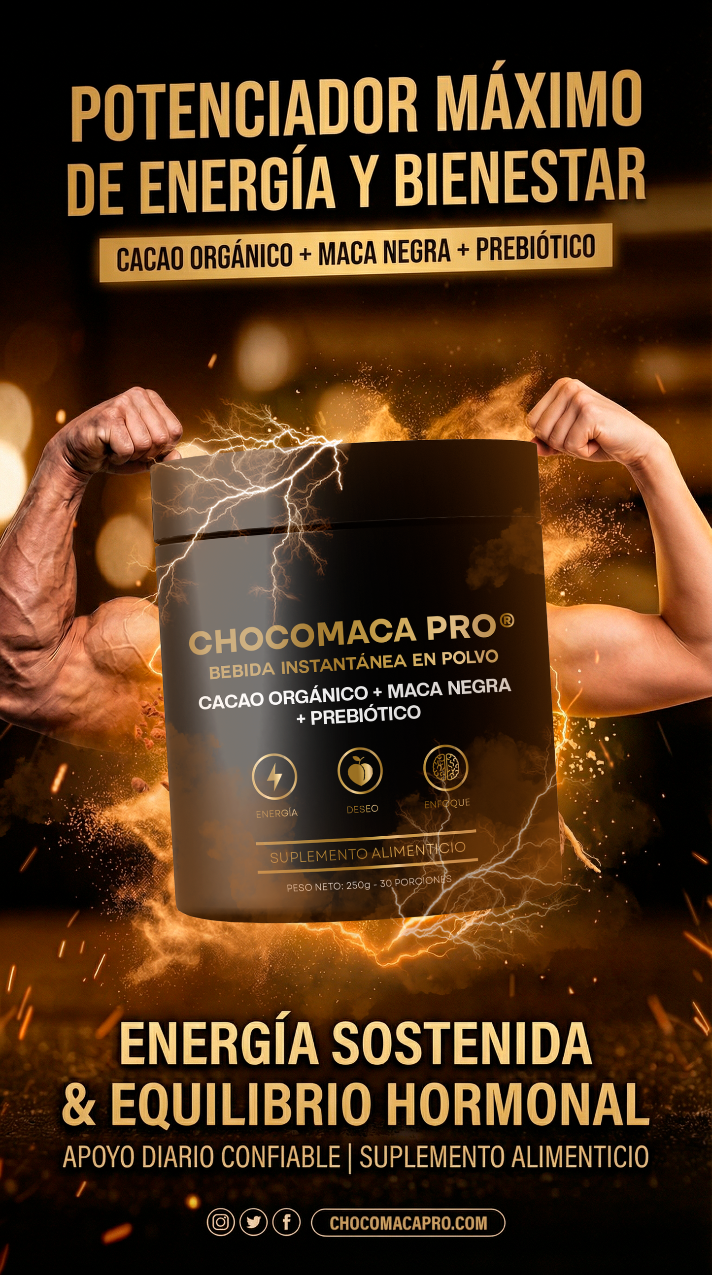 CHOCOMACA PRO® | BEBIDA INSTANTÁNEA EN POLVO