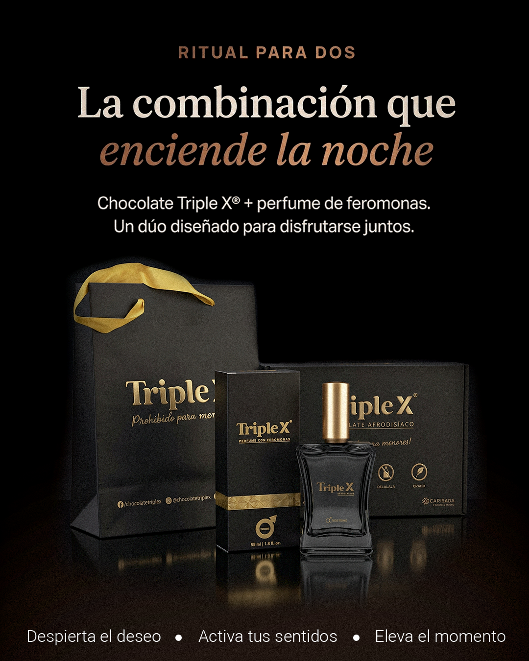 Experiencia Triple X®: Chocolate + Perfume de feromoma
