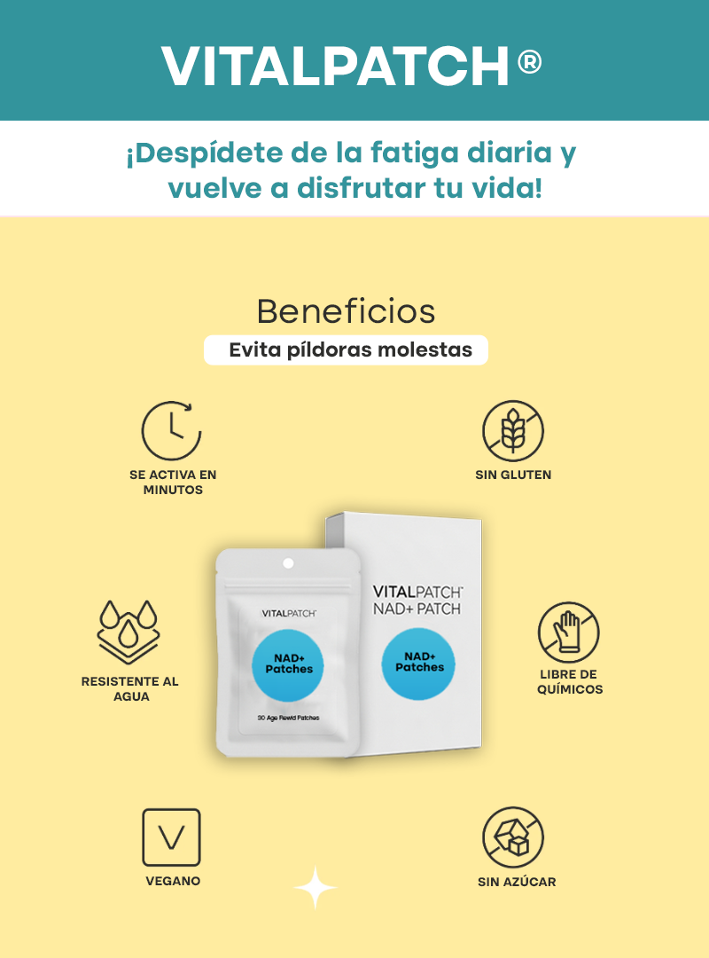 VITALPATCH® | ENERGÍA Y ENFOQUE TODO EL DÍA CON PARCHES DE NAD+