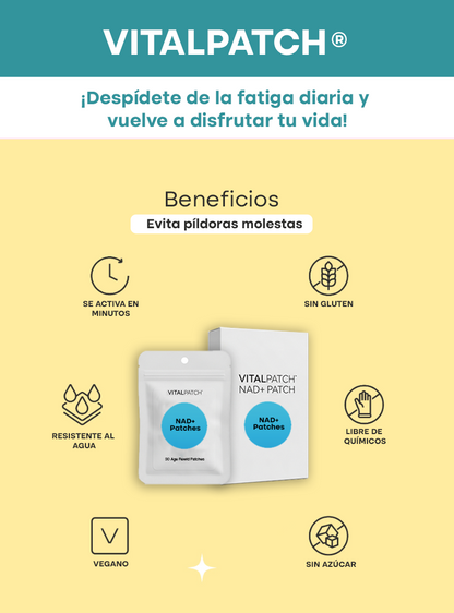 VITALPATCH® | ENERGÍA Y ENFOQUE TODO EL DÍA CON PARCHES DE NAD+
